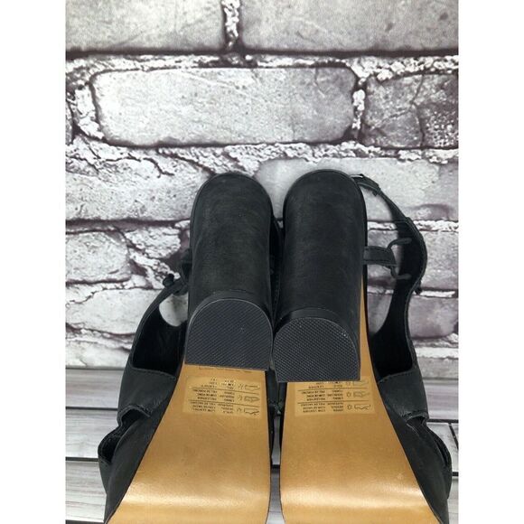 Diesel Kaboom Tulley Black Leather High Heel Platform Nubuck Sandals Women Sz 38 - Picture 16 of 16